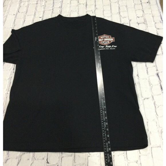 Harley-Davidson T-Shirt Men's 2XL Black Los Algodones Mexico Live Free-Ride Free - Picture 4 of 7